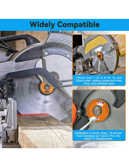 Guía láser Vida Verde para sierra ingletadora recargable