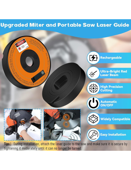 Guía láser Vida Verde para sierra ingletadora recargable