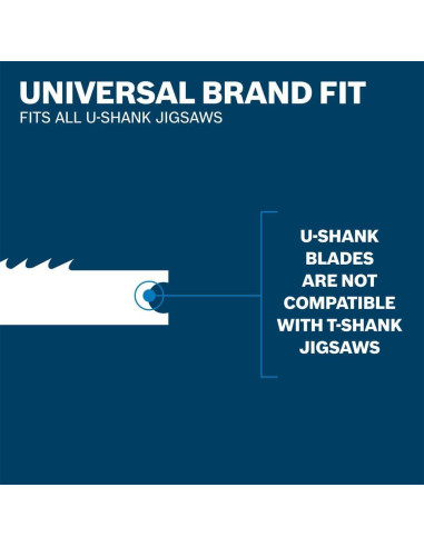 Hoja de Sierra de Calar BOSCH U144DF 5 Piezas 10 cm 6 TPI Madera