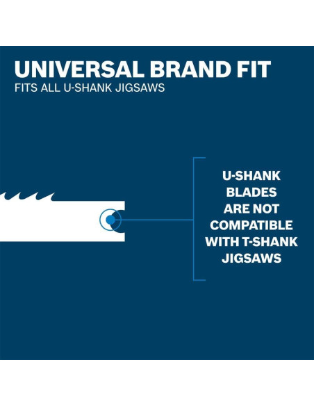 Hoja de Sierra de Calar BOSCH U144DF 5 Piezas 10 cm 6 TPI Madera