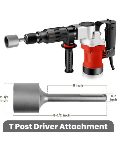 Conductor de Poste T SDS Max Preruner 21.6 cm 2" Diámetro