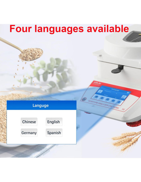 Analizador de Humedad UXILAII 110g 0.001g Pantalla Táctil