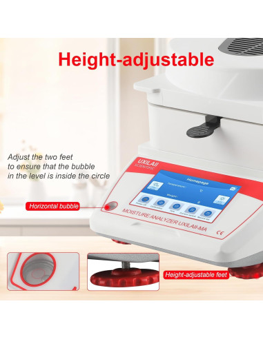 Analizador de Humedad UXILAII 110g 0.001g Pantalla Táctil