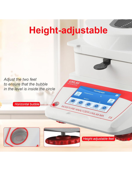 Analizador de Humedad UXILAII 110g 0.001g Pantalla Táctil