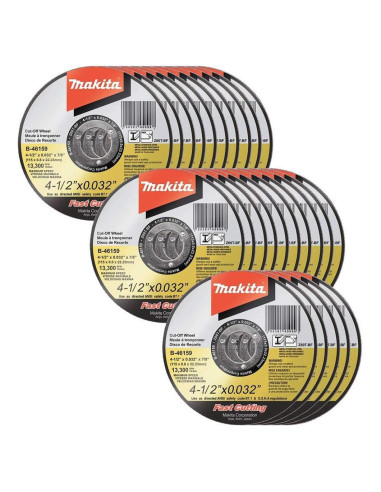 Ruedas de Corte Ultra Fina Makita B-46159-25 25 Pzas 11,43 cm