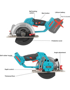Sierra Circular Inalámbrica Heimerdinger 6" 6900 RPM para Madera 2