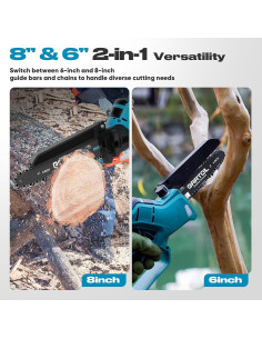 Motosierra Eléctrica Inalámbrica GARTOL 20V 1000W 2-en-1 2