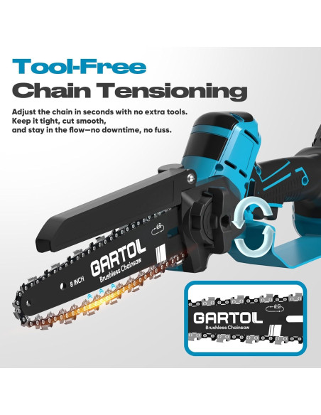 Motosierra Eléctrica Inalámbrica GARTOL 20V 1000W 2-en-1