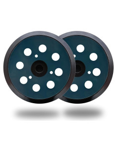 Paquete de 2 almohadillas de lijado Tockrop 12.7cm 8 agujeros