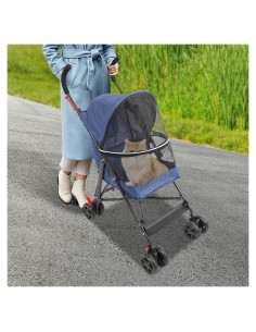 Carrito Plegable para Mascotas NuBusno Azul 10 kg