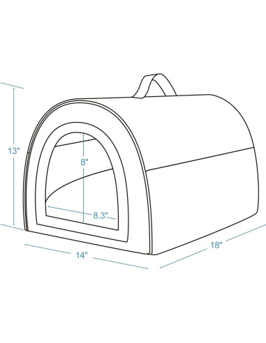 Casa para Perros Interior Jiupety 2 en 1 Marrón M 45.7x35.6x33cm