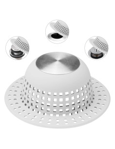 Captador de Cabello para Drenaje Aluvor - Silicona Plegable 11.4 cm