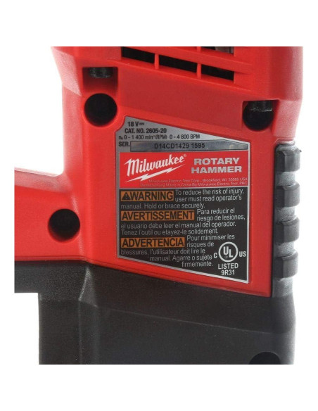 Taladro Rotativo Inalámbrico Milwaukee M18 18V 7/8" SDS Plus