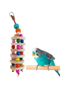 Juguete escalera de madera arcoíris Paxikaka para loros 6x27cm