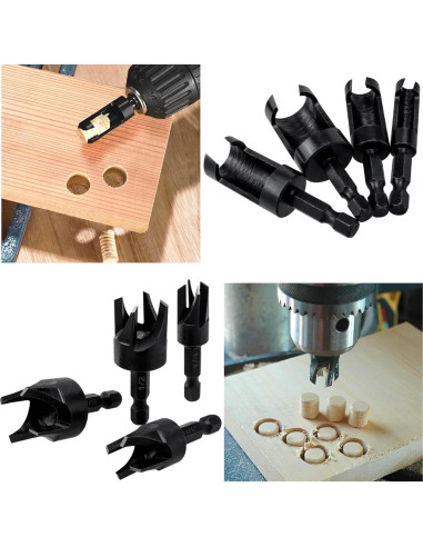 Juego de Cortadores de Tapones de Madera Wolfride 8Pcs