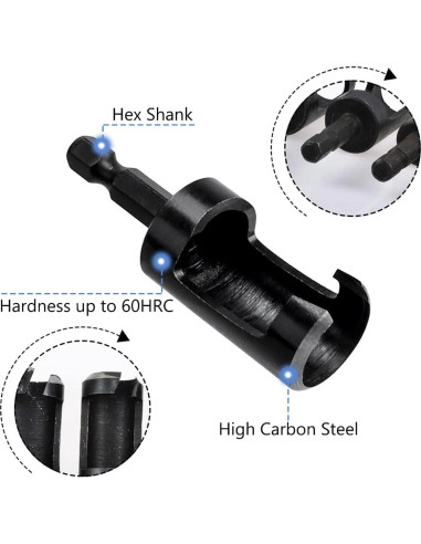 Juego de Cortadores de Tapones de Madera Wolfride 8Pcs