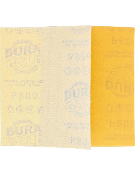 Papel de Lija Dura-Gold Premium 800 Granos 25 Hojas 11x14 cm