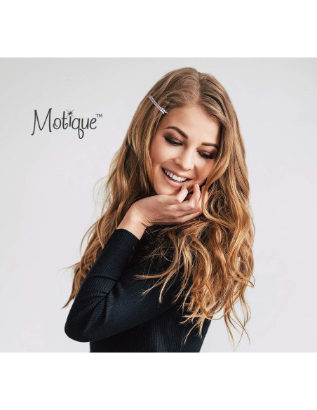 Conjunto de 4 Clips de Cabello Bobby Pin Motique Rosa con Rhinestones