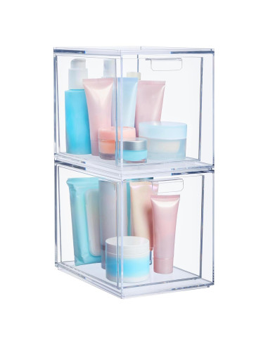Organizador Apilable STORi 2 Piezas Plástico Transparente