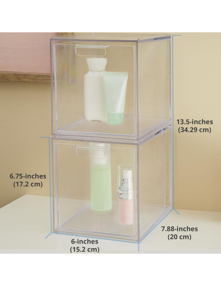 Organizador Apilable STORi 2 Piezas Plástico Transparente