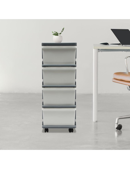 Carro Organizador WATEBATH 4 Cajones Blanco Moderno