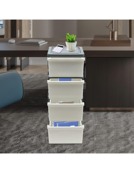 Carro Organizador WATEBATH 4 Cajones Blanco Moderno