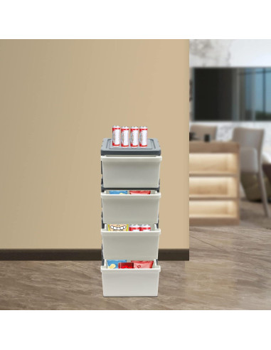 Carro Organizador WATEBATH 4 Cajones Blanco Moderno