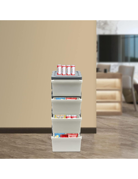 Carro Organizador WATEBATH 4 Cajones Blanco Moderno