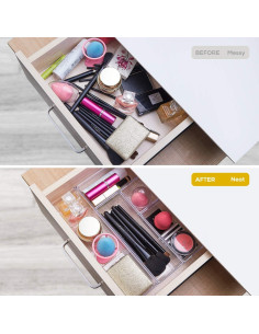 Organizador de Cajones DCA 14 Piezas Plástico Transparente 2