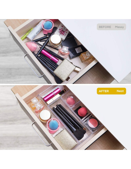 Organizador de Cajones DCA 14 Piezas Plástico Transparente