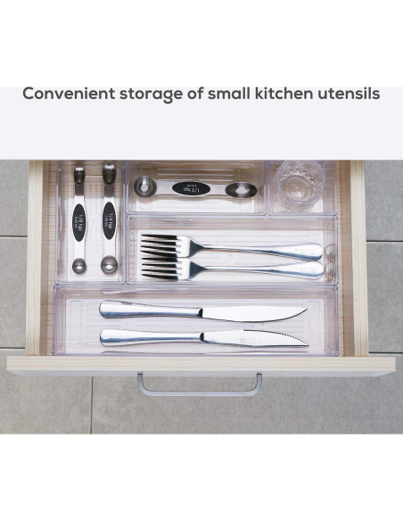 Organizador de Cajones DCA 14 Piezas Plástico Transparente