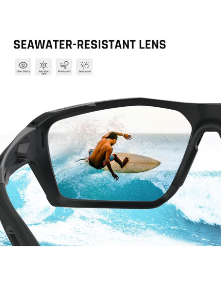 Gafas de sol deportivas polarizadas TOREGE para hombres y mujeres