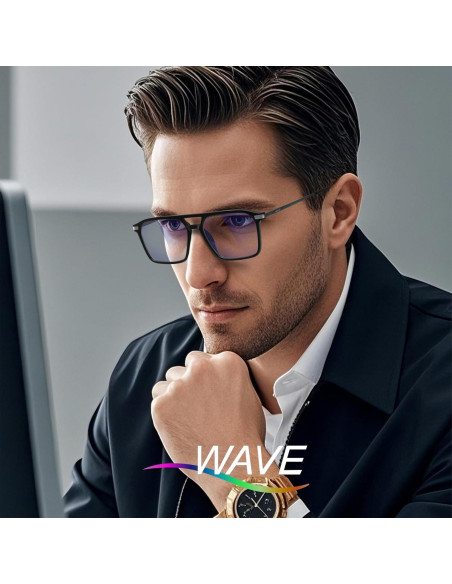 Gafas bloqueadoras de luz azul WAVE B04 con montura de metal