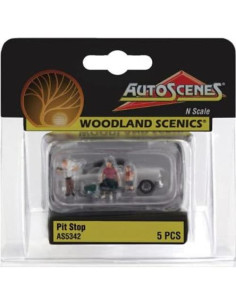 Parada 1956 Ford Coche y Familia Escala N Woodland Scenics 2