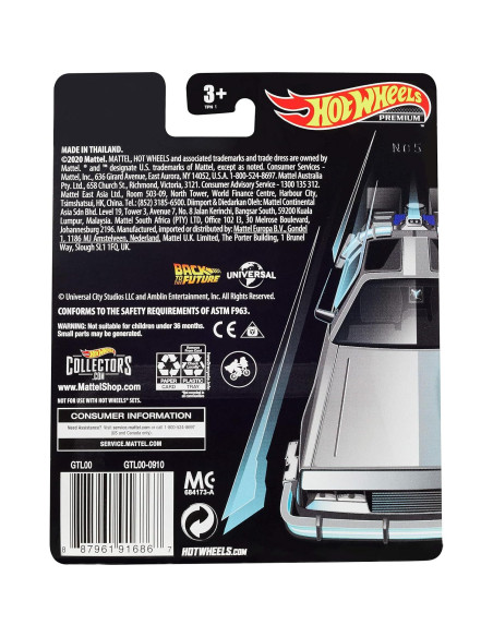 Hot Wheels DeLorean Máquina del Tiempo 35 Aniversario 1:64