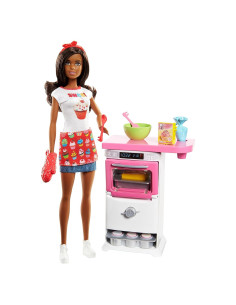 Barbie Juego de Chef Pastelería con Horno y Accesorios