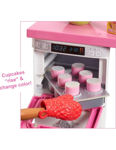 Barbie Juego de Chef Pastelería con Horno y Accesorios