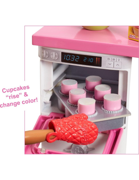 Barbie Juego de Chef Pastelería con Horno y Accesorios
