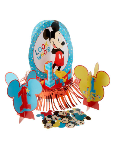 Kit de Decoración de Mesa Amscan Mickey 23 Piezas Cumpleaños