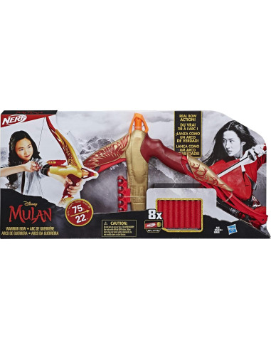 Arco Guerrero Mulan Disney con 8 Dardos de Espuma