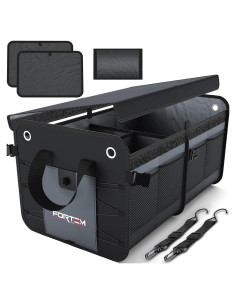 Organizador de Maletero FORTEM 65L Plegable Antideslizante Gris