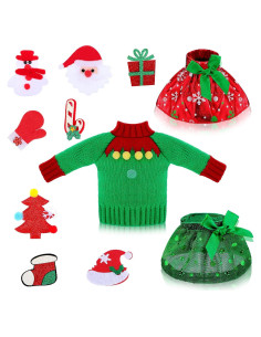 Conjunto Ropa de Muñeca Navidad Hungdao 11 Piezas