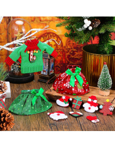 Conjunto Ropa de Muñeca Navidad Hungdao 11 Piezas 2