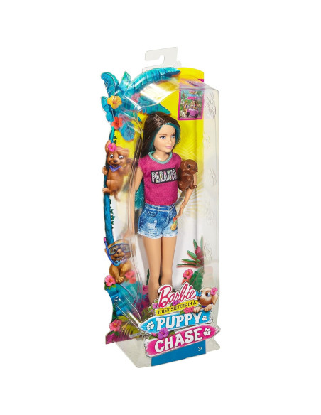 Muñeca Skipper Barbie Gran Aventura Cachorros 32cm