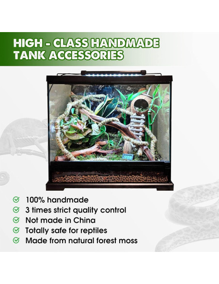 Vid de Reptil Flexible Duspro 3m con Musgo Natural para Terrario Vid de Reptil Flexible Duspro 3m con Musgo Natural para Terrario