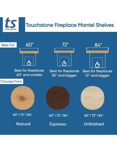 Manto Flotante Touchstone 213 cm Madera Rústica Sin Terminar