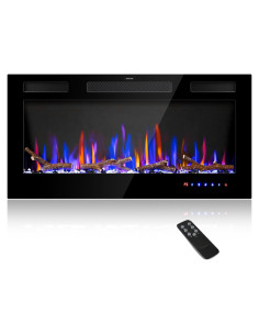 Chimenea Eléctrica AckMizz 36" con Control Remoto y Pantalla Táctil