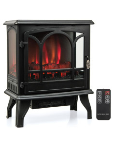 Estufa Eléctrica de Chimenea COSTWAY 1400W con Control Remoto