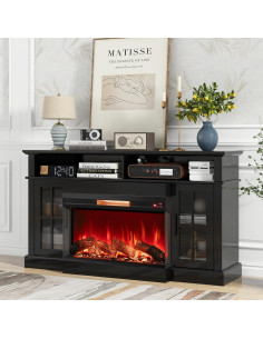 Chimenea Eléctrica SIMOE 91.4 cm 3 Lados Control Remoto 2