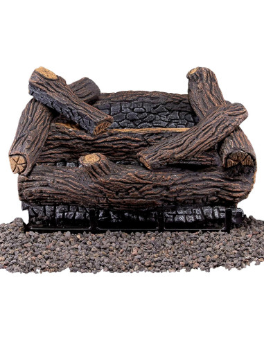 Conjunto de troncos Duluth Forge 18" gas sin ventilación 30000 BTU